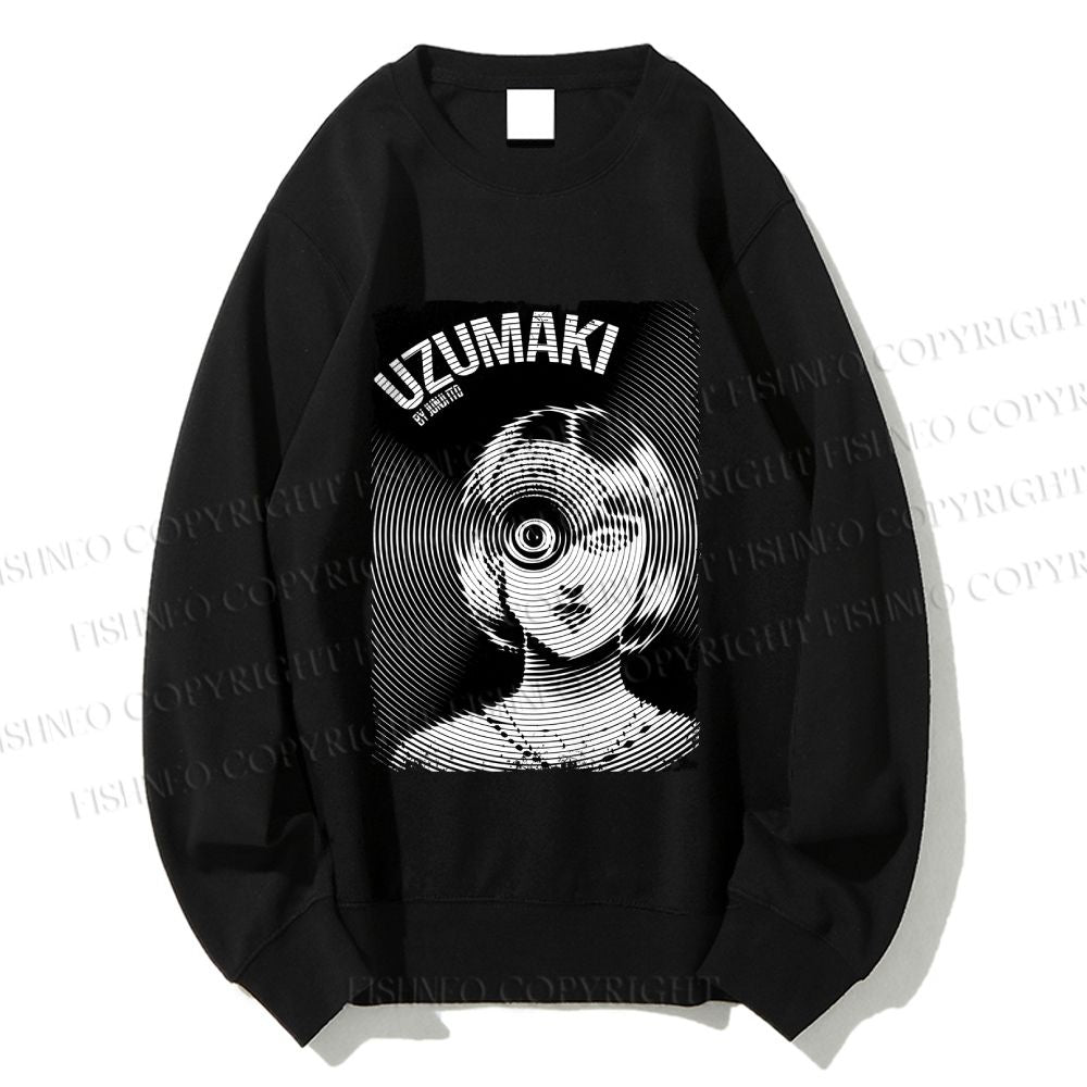 Unisex Uzumaki Junji Ito Printed Sweatshirt