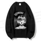 Unisex Uzumaki Junji Ito Printed Sweatshirt