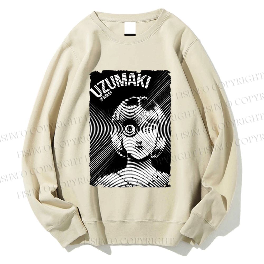 Unisex Uzumaki Junji Ito Printed Sweatshirt