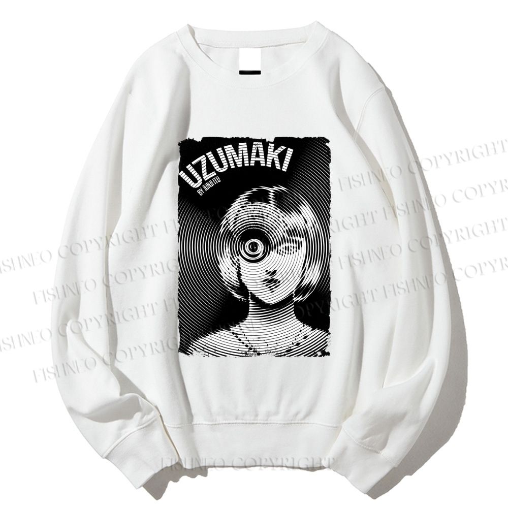 Unisex Uzumaki Junji Ito Printed Sweatshirt