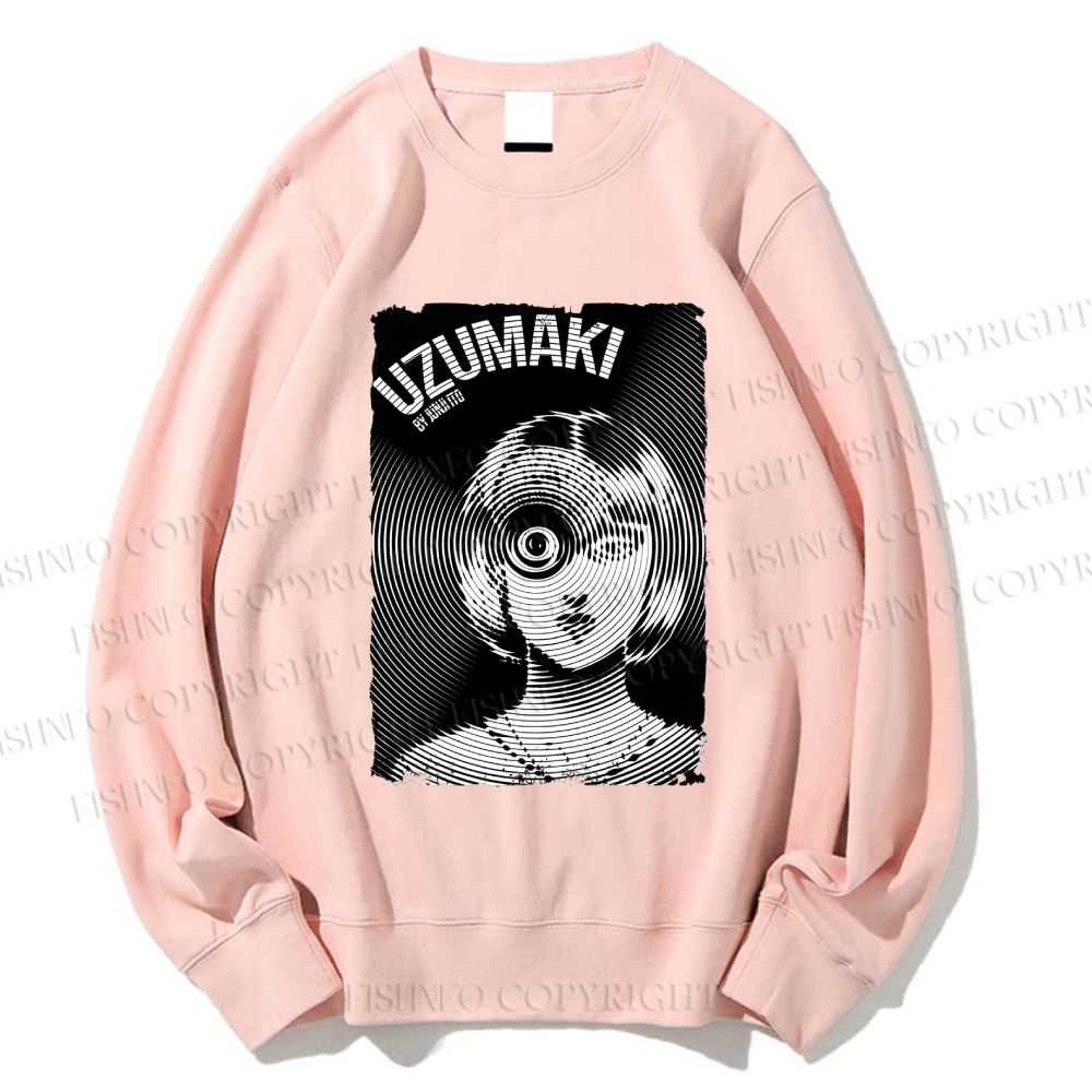 Unisex Uzumaki Junji Ito Printed Sweatshirt