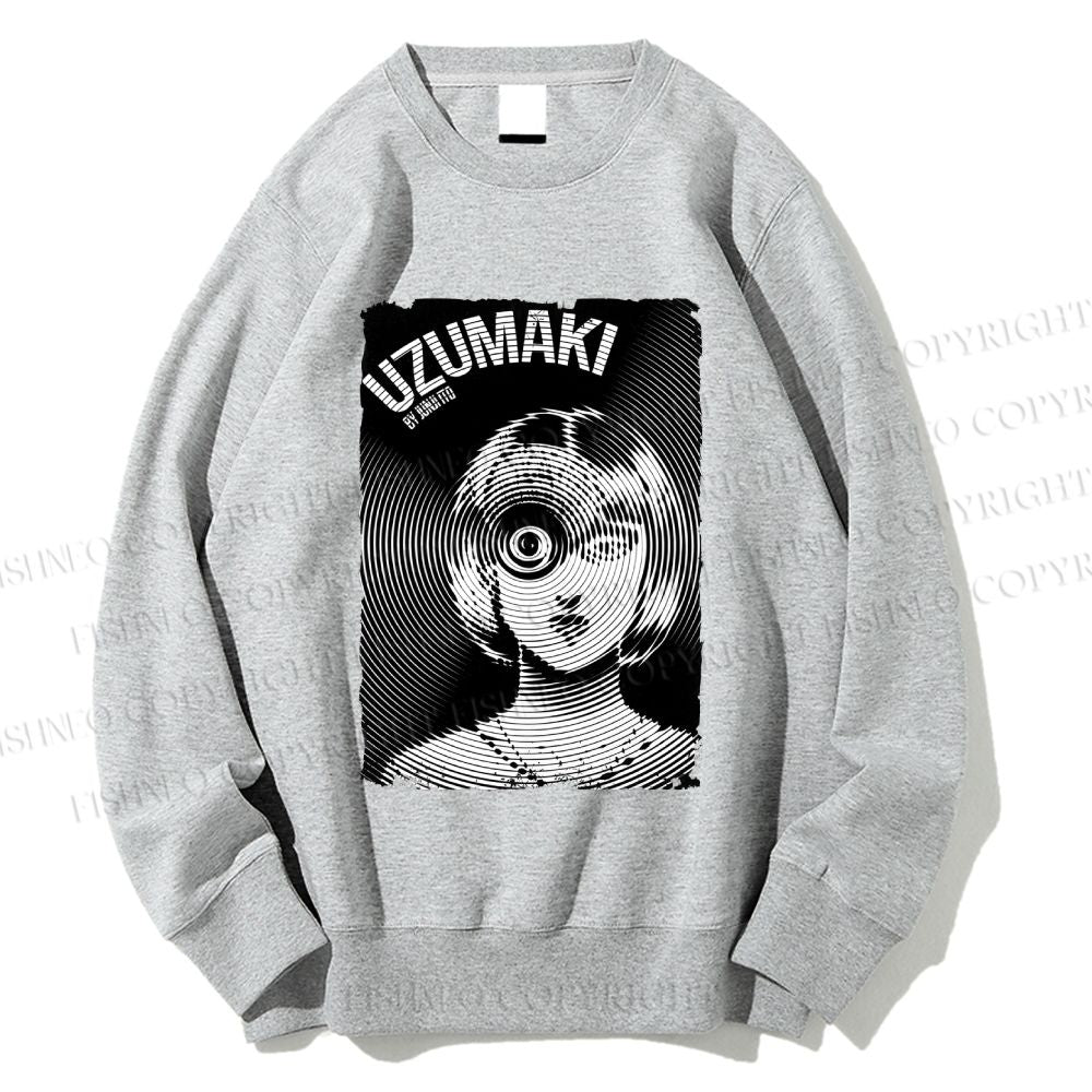 Unisex Uzumaki Junji Ito Printed Sweatshirt