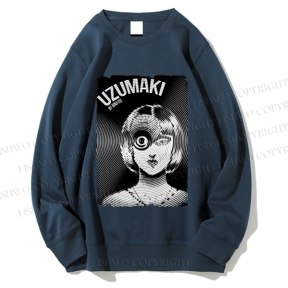 Unisex Uzumaki Junji Ito Printed Sweatshirt