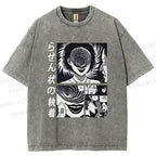 Unisex Uzumaki Junji Ito Printed Washed Tee