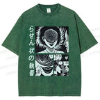 Unisex Uzumaki Junji Ito Printed Washed Tee