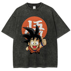 Unisex Goku Printed Washed Tee