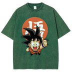 Unisex Goku Printed Washed Tee
