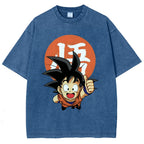 Unisex Goku Printed Washed Tee