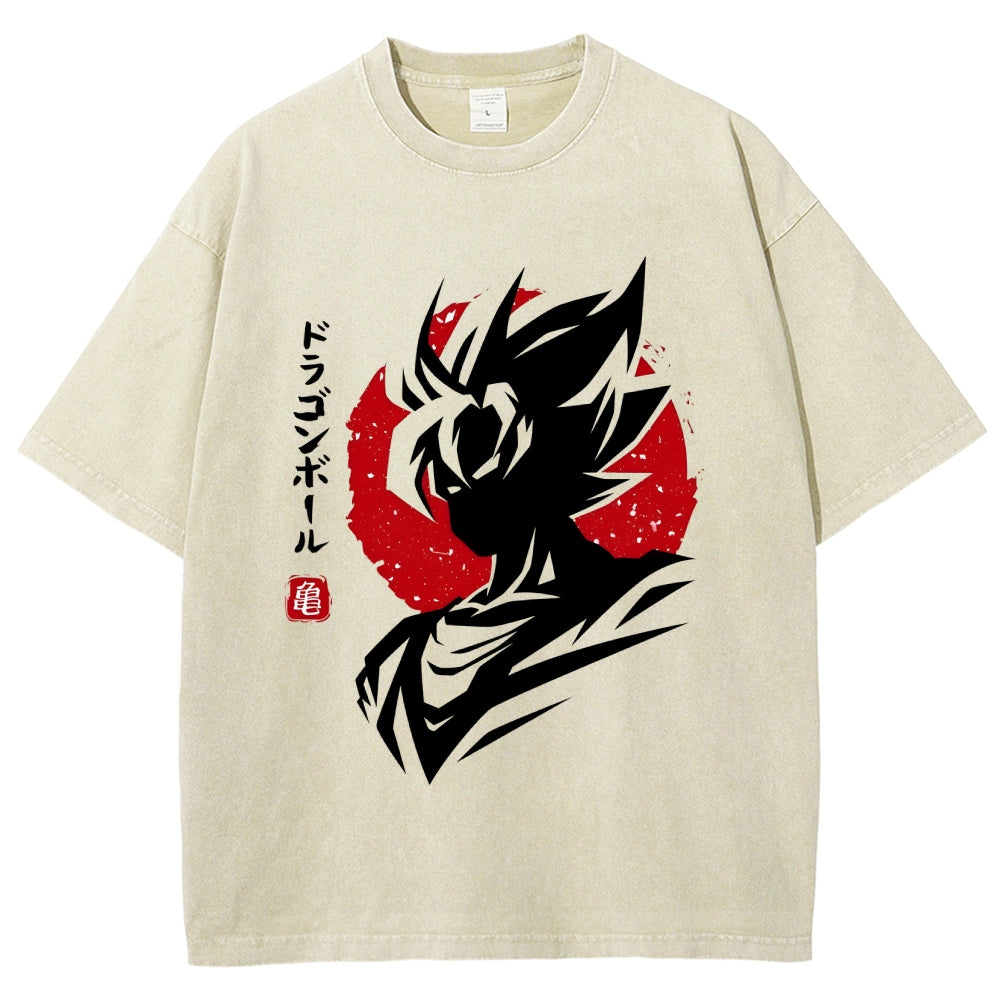 Unisex Dragon Ball Goku Printed Washed Tee