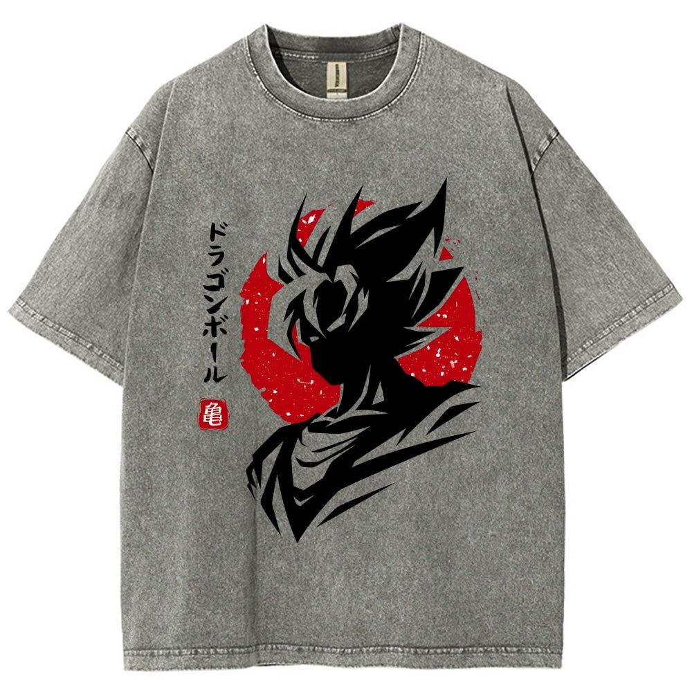 Unisex Dragon Ball Goku Printed Washed Tee