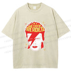 Unisex David Bowie We Can Be Heroes Printed Washed Tee