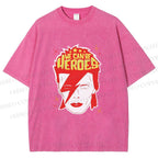 Unisex David Bowie We Can Be Heroes Printed Washed Tee