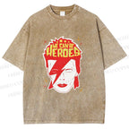 Unisex David Bowie We Can Be Heroes Printed Washed Tee