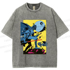 Unisex Star Wars Graffiti Printed Washed Tee