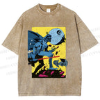 Unisex Star Wars Graffiti Printed Washed Tee