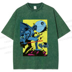 Unisex Star Wars Graffiti Printed Washed Tee