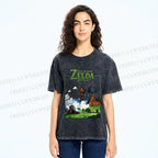 Unisex Zelda Breathe of the Wild Printed Washed Tee