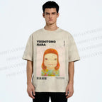 Unisex Yoshitomo Nara Printed Washed Tee