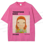 Unisex Yoshitomo Nara Printed Washed Tee