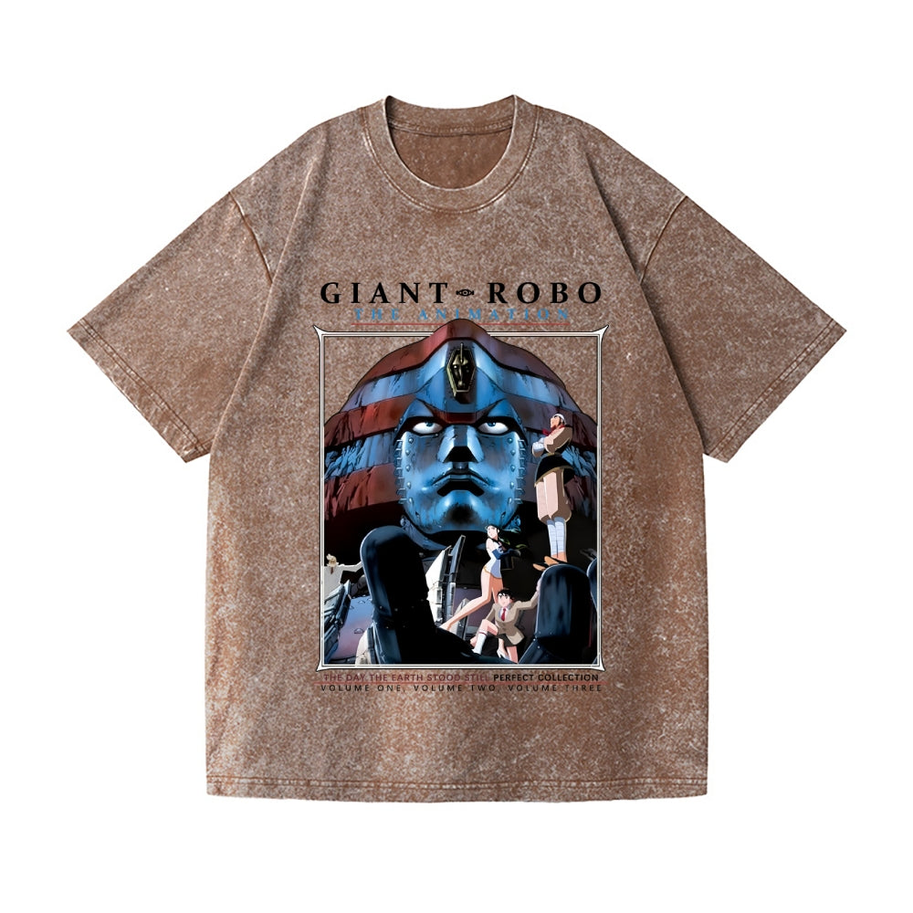 Giant Robo Vintage Wash Japanese Design T-Shirt