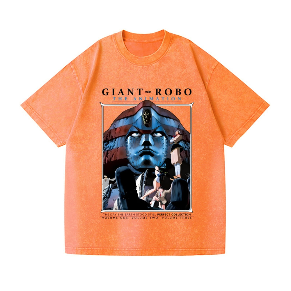 Giant Robo Vintage Wash Japanese Design T-Shirt