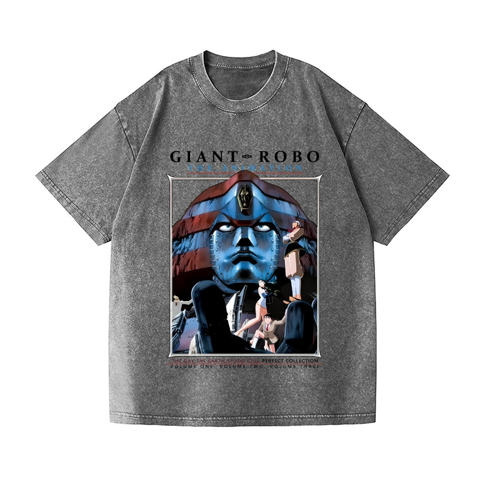 Giant Robo Vintage Wash Japanese Design T-Shirt