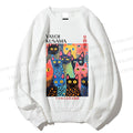 Unisex Yayoi Kusama Polka Dot Cat  Printed Sweatshirt
