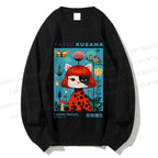 Unisex Yayoi Kusama Cat Printed Sweatshirt
