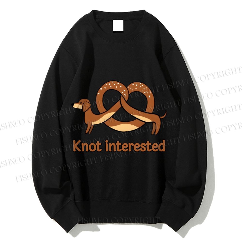 Unisex Dachshund Dog Pretzel Bread Knot interested Printed Sweatshirt