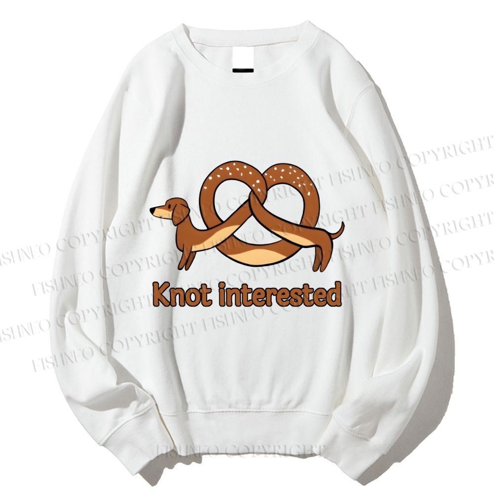 Unisex Dachshund Dog Pretzel Bread Knot interested Printed Sweatshirt