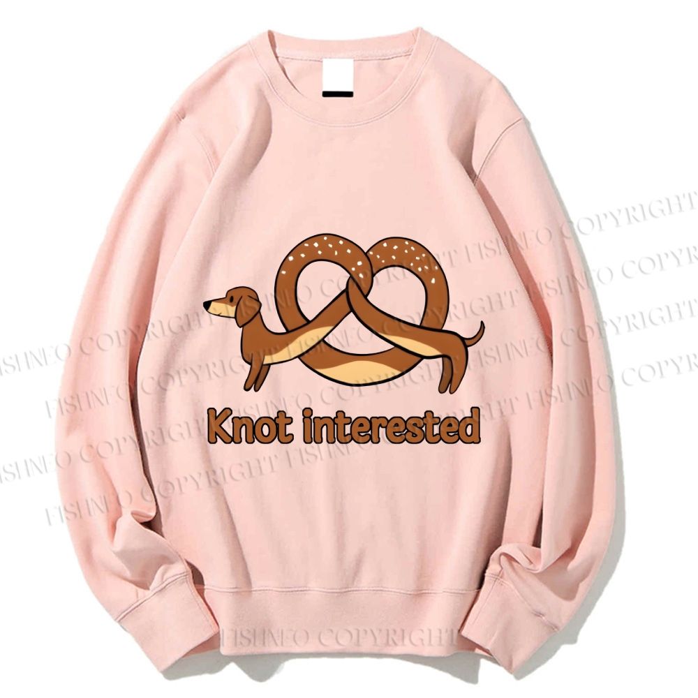 Unisex Dachshund Dog Pretzel Bread Knot interested Printed Sweatshirt