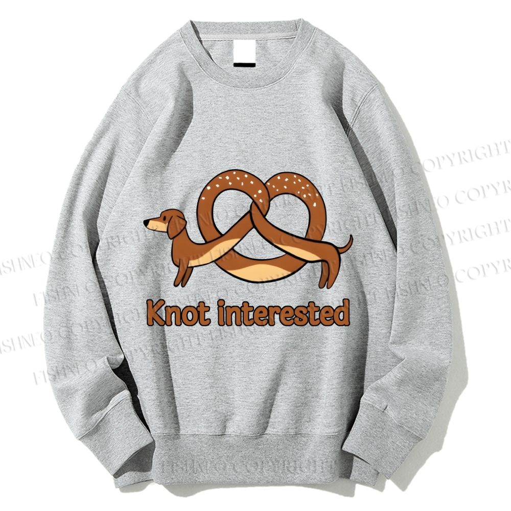 Unisex Dachshund Dog Pretzel Bread Knot interested Printed Sweatshirt