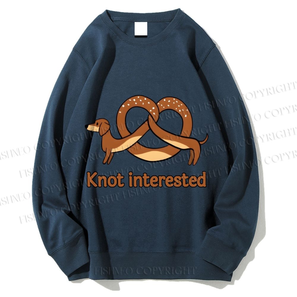 Unisex Dachshund Dog Pretzel Bread Knot interested Printed Sweatshirt