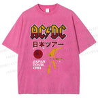 Unisex AC/DC Printed Washed Tee