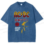 Unisex AC/DC Printed Washed Tee