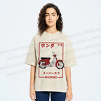 Unisex Honda C70 Super Cub Passport Printed Washed Tee
