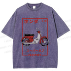 Unisex Honda C70 Super Cub Passport Printed Washed Tee