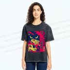 Unisex Keep Your Eyes Open Graffiti Printed Washed Tee