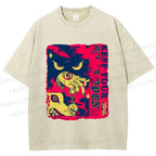 Unisex Keep Your Eyes Open Graffiti Printed Washed Tee