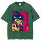 Unisex Keep Your Eyes Open Graffiti Printed Washed Tee