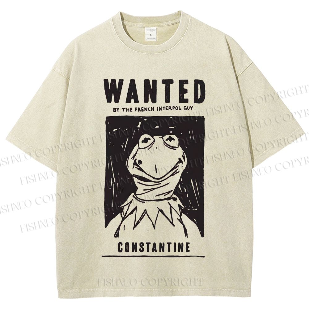 Unisex Kermit The Frog Printed Washed Tee
