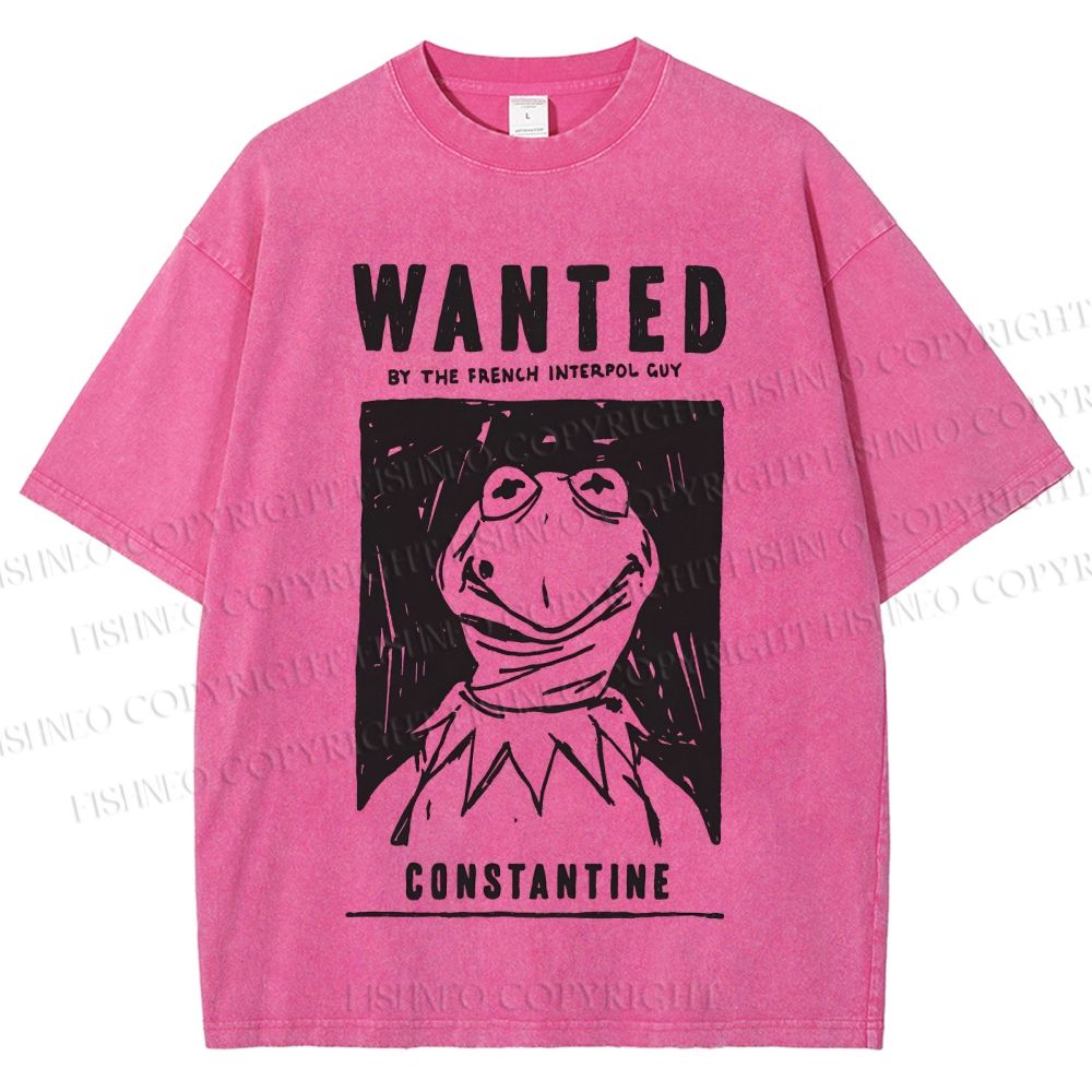 Unisex Kermit The Frog Printed Washed Tee
