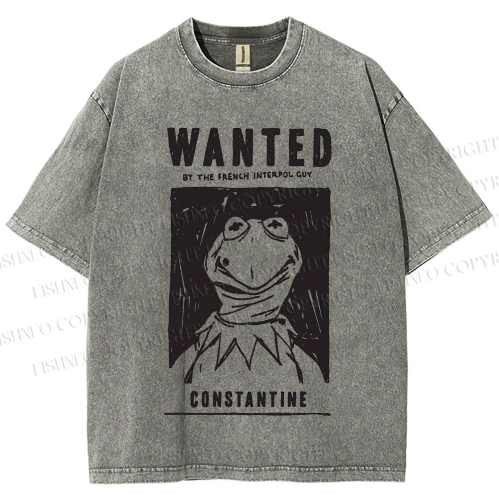 Unisex Kermit The Frog Printed Washed Tee