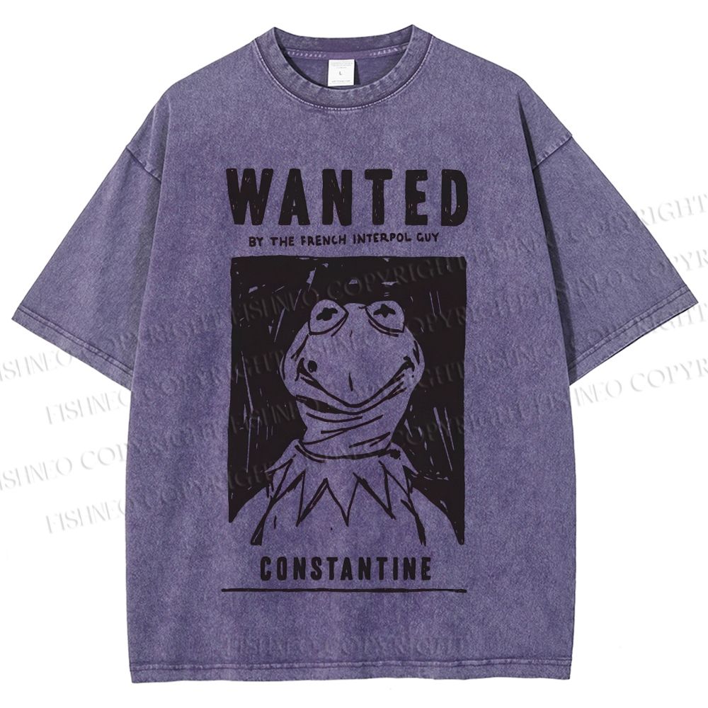 Unisex Kermit The Frog Printed Washed Tee