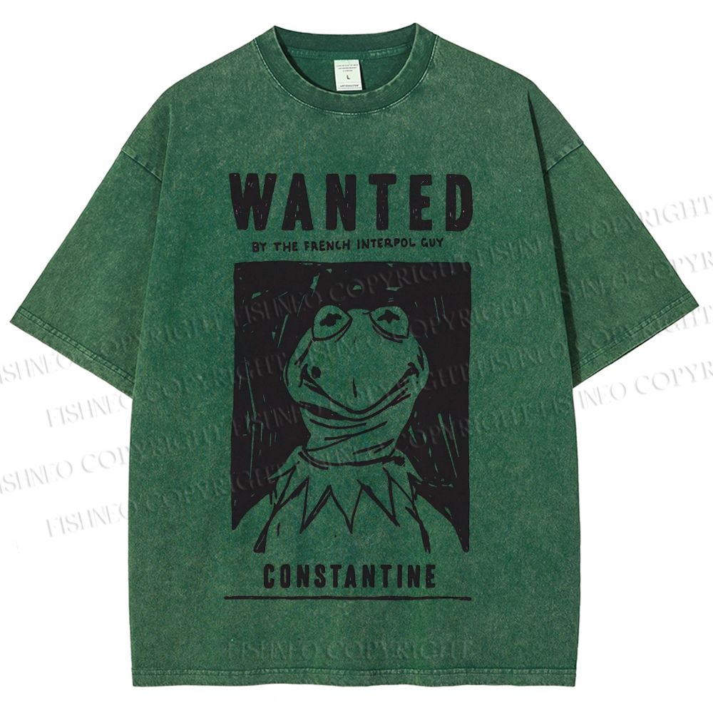 Unisex Kermit The Frog Printed Washed Tee