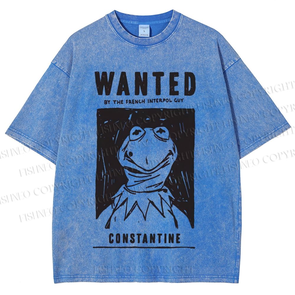 Unisex Kermit The Frog Printed Washed Tee