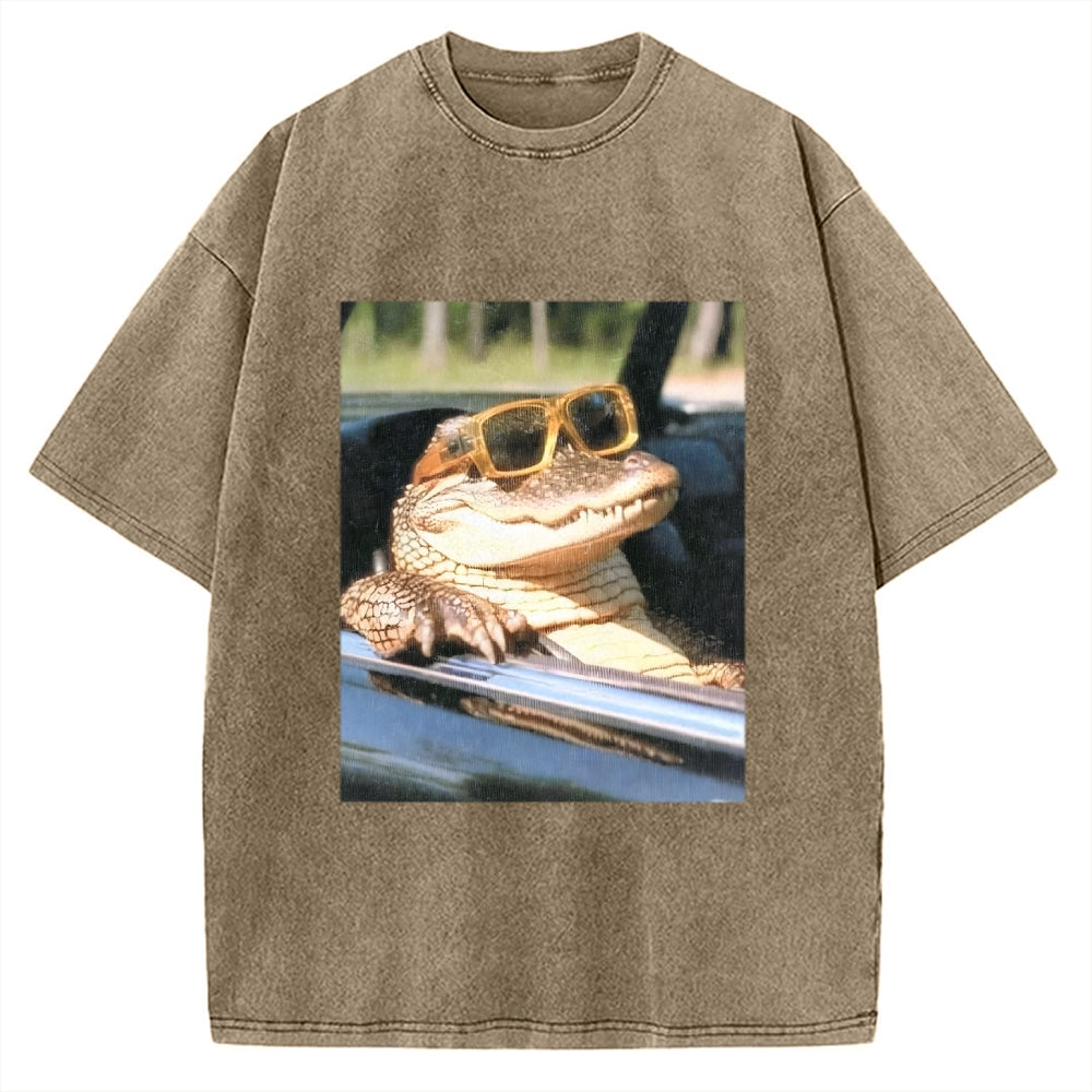Wacky Crocodile Vintage Washed T-shirt