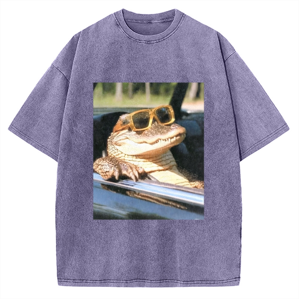 Wacky Crocodile Vintage Washed T-shirt