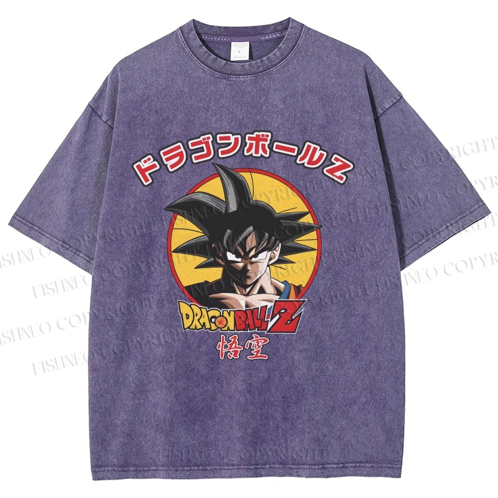 Unisex Dragon Ball Goku Printed Washed Tee