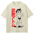 Unisex Vintage Astro Boy Printed Washed Tee